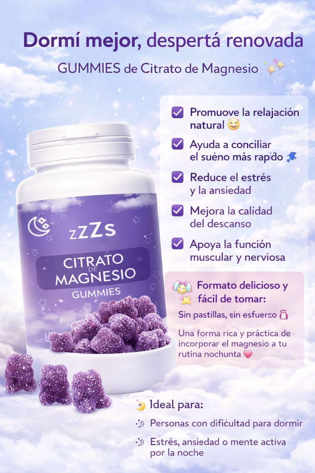 Gomitas Para Dormir Citrato De Magnesio